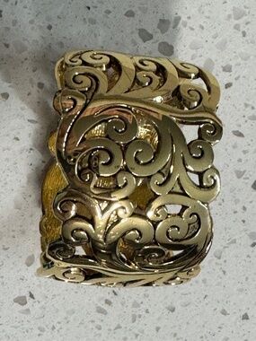 Gold Filigree Cuff Bracelet